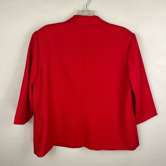 VTG LESLIE FAY HABERDASHERY | Red Single Breasted Classic Blazer | Women's 20W - Picture 2 of 8